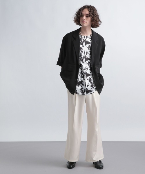 HARE（ハレ）の「ガラノースリーブカット(HARE)（タンクトップ・メンズ・グレー/オフホワイト・FREE）」の3枚目の写真