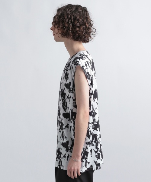 HARE（ハレ）の「ガラノースリーブカット(HARE)（タンクトップ・メンズ・グレー/オフホワイト・FREE）」の8枚目の写真