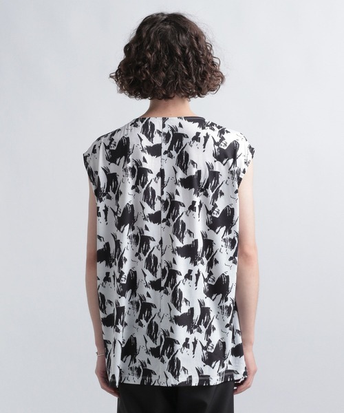 HARE（ハレ）の「ガラノースリーブカット(HARE)（タンクトップ・メンズ・グレー/オフホワイト・FREE）」の9枚目の写真