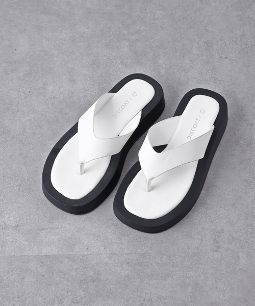 DISCOAT（ディスコート）の「プラットフォームトングサンダル（サンダル・レディース・オフホワイト/ブラック/ベージュ・SMALL/MEDIUM/LARGE）」の20枚目の写真