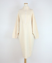 AULA AILA | ハーフジップビッグニットワンピース(ワンピース)