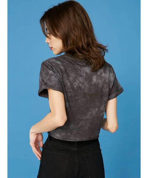 EVRIS（エヴリス）の「ERクロップドTシャツ（Tシャツ/カットソー・レディース・パープル/グレー/グリーン/イエロー/ブラック/ホワイト/レッド・FREE）」の12枚目の写真