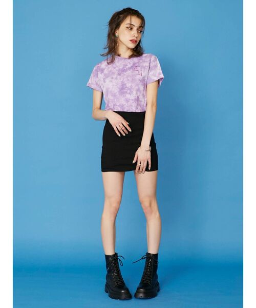 EVRIS（エヴリス）の「ERクロップドTシャツ（Tシャツ/カットソー・レディース・パープル/グレー/グリーン/イエロー/ブラック/ホワイト/レッド・FREE）」の20枚目の写真