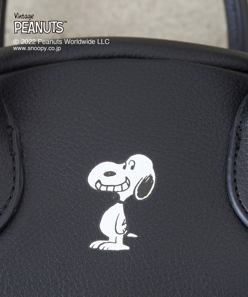 EFOLE(エフォル)の「【EFOLE】 【PEANUTS×EFOLE】 スヌーピー プリントミニボストン バッグ(ボストンバッグ・レディース・ホワイト/ブラック・FREE)」の3枚目の写真