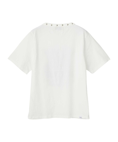 HYSTERIC GLAMOUR(ヒステリックグラマー)の「RISKY FOR YOU Tシャツ(Tシャツ/カットソー・レディース・ホワイト/ブラック/マジェンタ・FREE)」の4枚目の写真