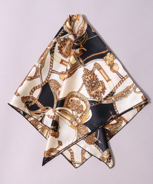 BAYBLO（ベイブロ）の「(CR)【ユニセックス】馬車 柄 プリント スカーフ[70cm×70cm]（バンダナ/スカーフ・レディース・グレー/ネイビー/レッド/ブラック/ブラウン・ONE SIZE）」の21枚目の写真