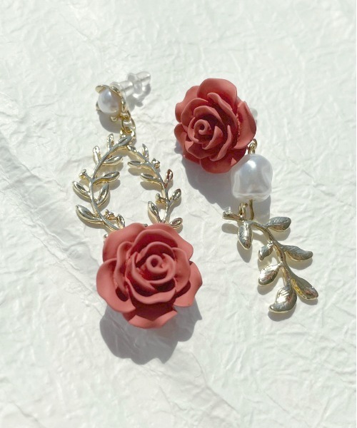 apres jour（アプレジュール）の「【apres jour×ARIAZ】ローズピアス（ピアス（両耳用）・レディース・ホワイト/レッド・FREE）」の12枚目の写真