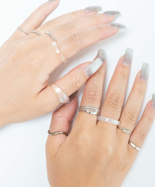 WEGO（ウィゴー）の「WEGO/【10点セット】アクリルリング（リング・レディース・その他1/その他2/その他3・FREE）」の3枚目の写真