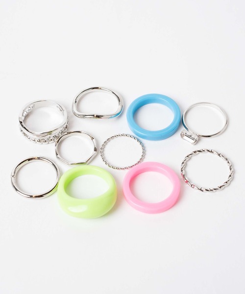 WEGO（ウィゴー）の「WEGO/【10点セット】アクリルリング（リング・レディース・その他1/その他2/その他3・FREE）」の6枚目の写真