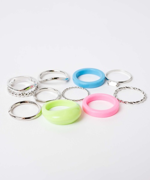 WEGO（ウィゴー）の「WEGO/【10点セット】アクリルリング（リング・レディース・その他1/その他2/その他3・FREE）」の7枚目の写真