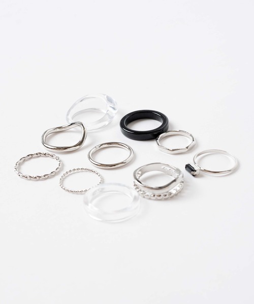 WEGO（ウィゴー）の「WEGO/【10点セット】アクリルリング（リング・レディース・その他1/その他2/その他3・FREE）」の9枚目の写真