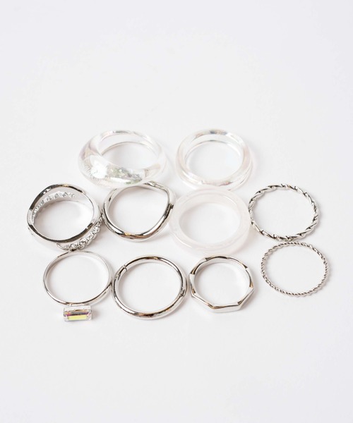 WEGO（ウィゴー）の「WEGO/【10点セット】アクリルリング（リング・レディース・その他1/その他2/その他3・FREE）」の5枚目の写真
