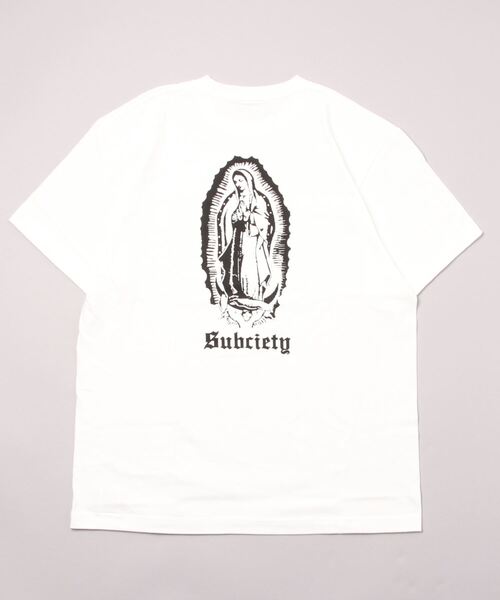 Subciety（サブサエティ）の「MARIA TEE（Tシャツ/カットソー・メンズ・ブラック/ホワイト×ゴールド/ホワイト/ブラック×ゴールド/ブラック×レッド/ブラック×ブラック/レッド/インディゴブルー/ブラック×ピンク/ホワイト系その他2/ブラック×ブルー・LARGE/SMALL/X-LARGE/XX-LARGE/MEDIUM）」の15枚目の写真
