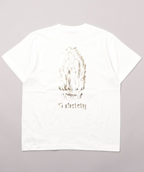 Subciety（サブサエティ）の「MARIA TEE（Tシャツ/カットソー・メンズ・ブラック/ホワイト×ゴールド/ホワイト/ブラック×ゴールド/ブラック×レッド/ブラック×ブラック/レッド/インディゴブルー/ブラック×ピンク/ホワイト系その他2/ブラック×ブルー・LARGE/SMALL/X-LARGE/XX-LARGE/MEDIUM）」の17枚目の写真