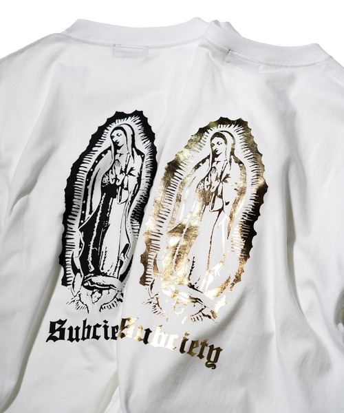 Subciety（サブサエティ）の「MARIA TEE（Tシャツ/カットソー・メンズ・ブラック/ホワイト×ゴールド/ホワイト/ブラック×ゴールド/ブラック×レッド/ブラック×ブラック/レッド/インディゴブルー/ブラック×ピンク/ホワイト系その他2/ブラック×ブルー・LARGE/SMALL/X-LARGE/XX-LARGE/MEDIUM）」の20枚目の写真