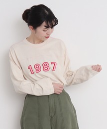 CHILD WOMAN | オーガニック天竺 1987フェルト刺繍Tシャツ(Tシャツ/カットソー)