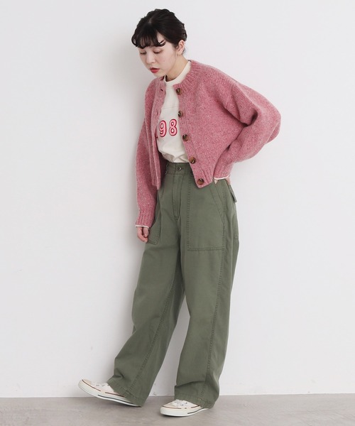 CHILD WOMAN(チャイルドウーマン)の「オーガニック天竺 1987フェルト刺繍Tシャツ(Tシャツ/カットソー・レディース・アイボリー/ネイビー/ピンク・FREE)」の13枚目の写真