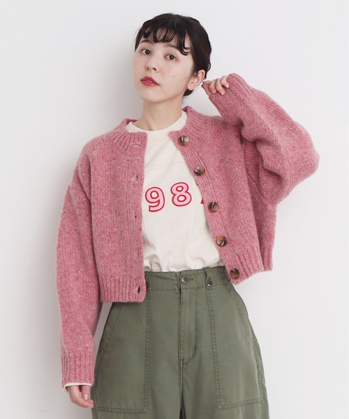 CHILD WOMAN(チャイルドウーマン)の「オーガニック天竺 1987フェルト刺繍Tシャツ(Tシャツ/カットソー・レディース・アイボリー/ネイビー/ピンク・FREE)」の11枚目の写真