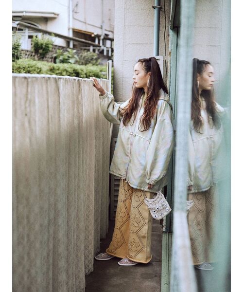 merry jenny（メリージェニー）の「おはな咲いたメッシュbag（ハンドバッグ・レディース・オフホワイト/ブラック/ベージュ・FREE）」の16枚目の写真