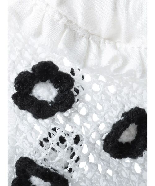 merry jenny（メリージェニー）の「おはな咲いたメッシュbag（ハンドバッグ・レディース・オフホワイト/ブラック/ベージュ・FREE）」の12枚目の写真