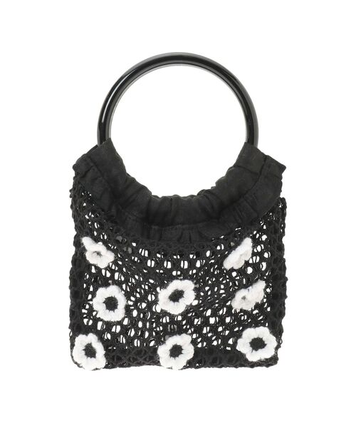 merry jenny（メリージェニー）の「おはな咲いたメッシュbag（ハンドバッグ・レディース・オフホワイト/ブラック/ベージュ・FREE）」の13枚目の写真