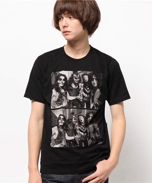 HYSTERIC GLAMOUR（ヒステリックグラマー）の「KISS/KISS1974 pt T-SH（Tシャツ/カットソー・メンズ・ホワイト/パープル/ブラック・MEDIUM/SMALL/LARGE）」の2枚目の写真