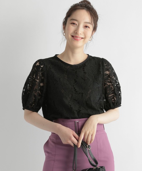 Andemiu（アンデミュウ）の「スカラレースブラウス298515（シャツ/ブラウス・レディース・ブラック/オフホワイト/ベージュ・FREE）」の6枚目の写真