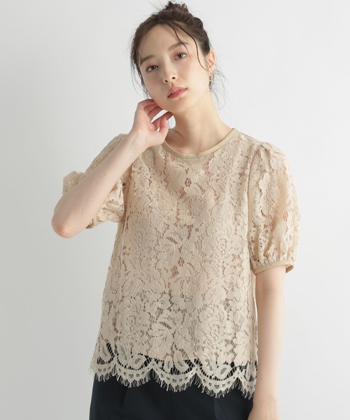 Andemiu（アンデミュウ）の「スカラレースブラウス298515（シャツ/ブラウス・レディース・ブラック/オフホワイト/ベージュ・FREE）」の13枚目の写真