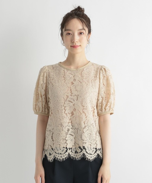 Andemiu（アンデミュウ）の「スカラレースブラウス298515（シャツ/ブラウス・レディース・ブラック/オフホワイト/ベージュ・FREE）」の7枚目の写真