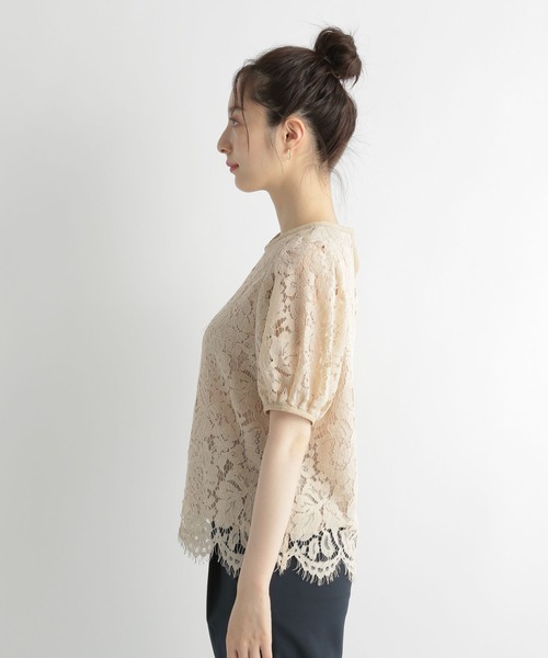 Andemiu（アンデミュウ）の「スカラレースブラウス298515（シャツ/ブラウス・レディース・ブラック/オフホワイト/ベージュ・FREE）」の20枚目の写真