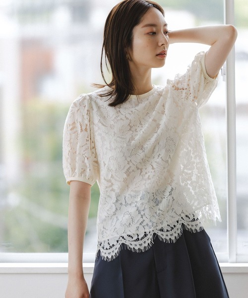 Andemiu（アンデミュウ）の「スカラレースブラウス298515（シャツ/ブラウス・レディース・ブラック/オフホワイト/ベージュ・FREE）」の22枚目の写真