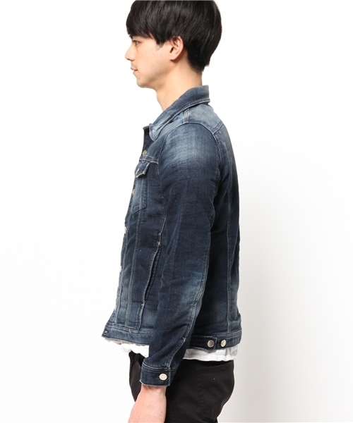 CIAOPANIC TYPY（チャオパニックティピー）の「【oblekt】オブレクトジョガーデニムジャケット（デニムジャケット・メンズ・ネイビー/ブルー・SMALL/MEDIUM/LARGE）」の10枚目の写真
