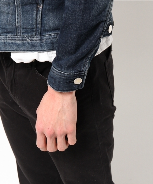 CIAOPANIC TYPY（チャオパニックティピー）の「【oblekt】オブレクトジョガーデニムジャケット（デニムジャケット・メンズ・ネイビー/ブルー・SMALL/MEDIUM/LARGE）」の3枚目の写真