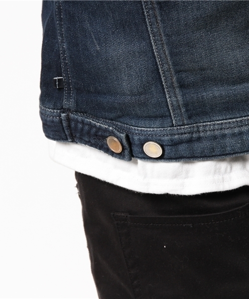 CIAOPANIC TYPY（チャオパニックティピー）の「【oblekt】オブレクトジョガーデニムジャケット（デニムジャケット・メンズ・ネイビー/ブルー・SMALL/MEDIUM/LARGE）」の6枚目の写真