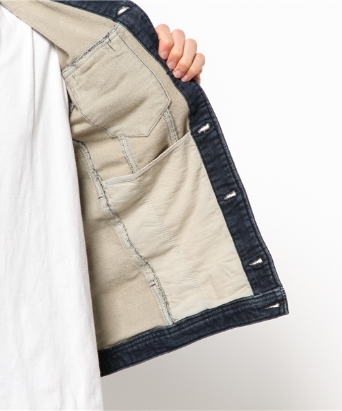 CIAOPANIC TYPY（チャオパニックティピー）の「【oblekt】オブレクトジョガーデニムジャケット（デニムジャケット・メンズ・ネイビー/ブルー・SMALL/MEDIUM/LARGE）」の7枚目の写真