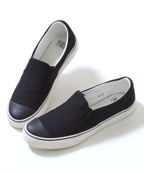 coen（コーエン）の「ラバーキャップスリッポン（スリッポン・メンズ・ホワイト/ブラック/ダークグリーン・MEDIUM/SMALL/LARGE）」の3枚目の写真