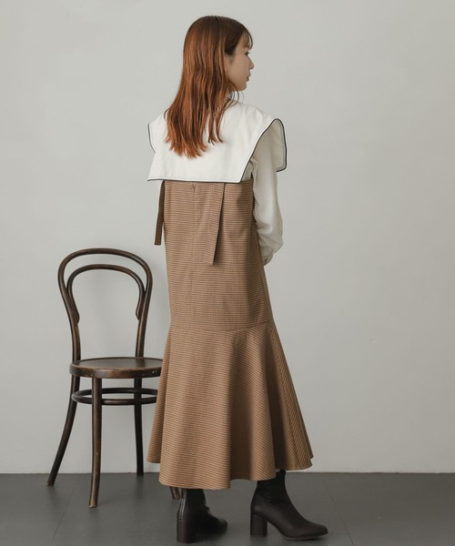 SENSE OF PLACE by URBAN RESEARCH（センスオブプレイスバイアーバンリサーチ）の「マーメイドジャンパースカート（ジャンパースカート・レディース・ブラウン/アイボリー/オレンジ系その他・ONE）」の15枚目の写真