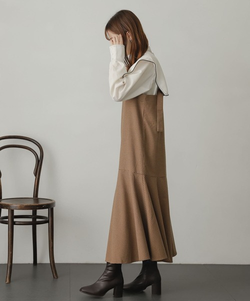 SENSE OF PLACE by URBAN RESEARCH（センスオブプレイスバイアーバンリサーチ）の「マーメイドジャンパースカート（ジャンパースカート・レディース・ブラウン/アイボリー/オレンジ系その他・ONE）」の21枚目の写真