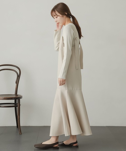 SENSE OF PLACE by URBAN RESEARCH（センスオブプレイスバイアーバンリサーチ）の「マーメイドジャンパースカート（ジャンパースカート・レディース・ブラウン/アイボリー/オレンジ系その他・ONE）」の22枚目の写真