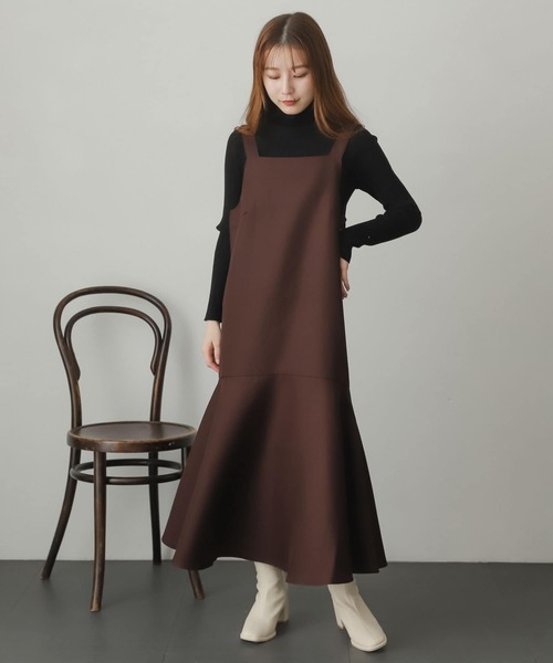 SENSE OF PLACE by URBAN RESEARCH（センスオブプレイスバイアーバンリサーチ）の「マーメイドジャンパースカート（ジャンパースカート・レディース・ブラウン/アイボリー/オレンジ系その他・ONE）」の12枚目の写真