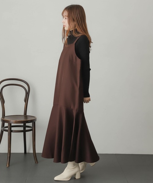 SENSE OF PLACE by URBAN RESEARCH（センスオブプレイスバイアーバンリサーチ）の「マーメイドジャンパースカート（ジャンパースカート・レディース・ブラウン/アイボリー/オレンジ系その他・ONE）」の5枚目の写真
