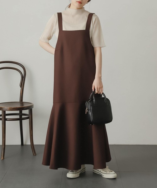 SENSE OF PLACE by URBAN RESEARCH（センスオブプレイスバイアーバンリサーチ）の「マーメイドジャンパースカート（ジャンパースカート・レディース・ブラウン/アイボリー/オレンジ系その他・ONE）」の17枚目の写真