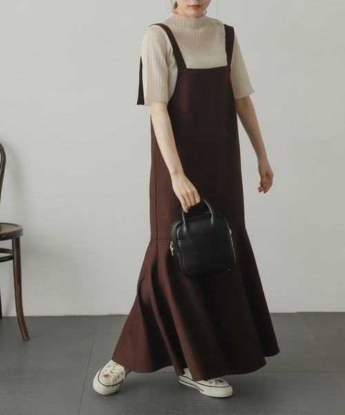 SENSE OF PLACE by URBAN RESEARCH（センスオブプレイスバイアーバンリサーチ）の「マーメイドジャンパースカート（ジャンパースカート・レディース・ブラウン/アイボリー/オレンジ系その他・ONE）」の10枚目の写真