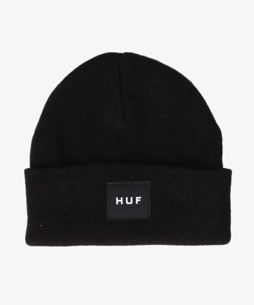 HUF(ハフ)の「HUF ESSENTIALS BOX LOGO BEANIE(ニットキャップ/ビーニー・メンズ・ブラック/グレー・O/S)」の2枚目の写真