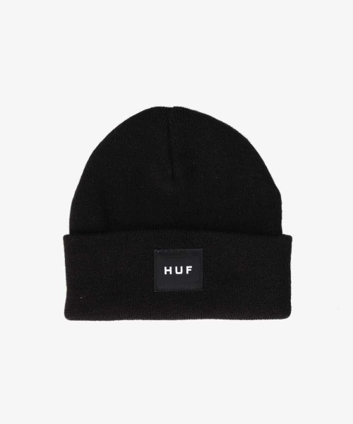 HUF(ハフ)の「HUF ESSENTIALS BOX LOGO BEANIE(ニットキャップ/ビーニー・メンズ・ブラック/グレー・O/S)」の4枚目の写真