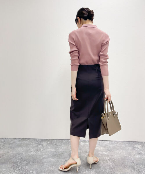 NOLLEY’S（ノーリーズ）の「パール釦 衿付きリブカーディガン（カーディガン/ボレロ・レディース・ブラック/ピンク/アイボリー・38）」の16枚目の写真