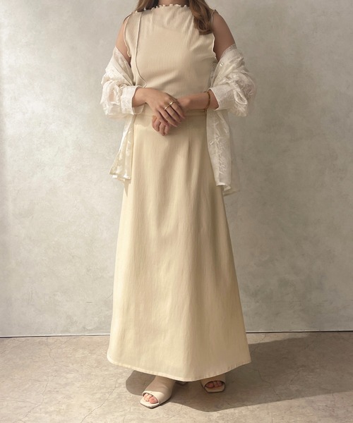 apres jour clair（アプレジュールクレア）の「【apres jour clair】アシメメローリブカットタンク【ZOZOTOWN限定アイテム】（タンクトップ・レディース・アイボリー/ライトベージュ/ベージュ・X-LARGE/フリー）」の17枚目の写真