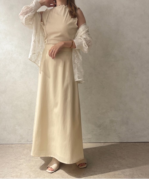 apres jour clair（アプレジュールクレア）の「【apres jour clair】アシメメローリブカットタンク【ZOZOTOWN限定アイテム】（タンクトップ・レディース・アイボリー/ライトベージュ/ベージュ・X-LARGE/フリー）」の18枚目の写真