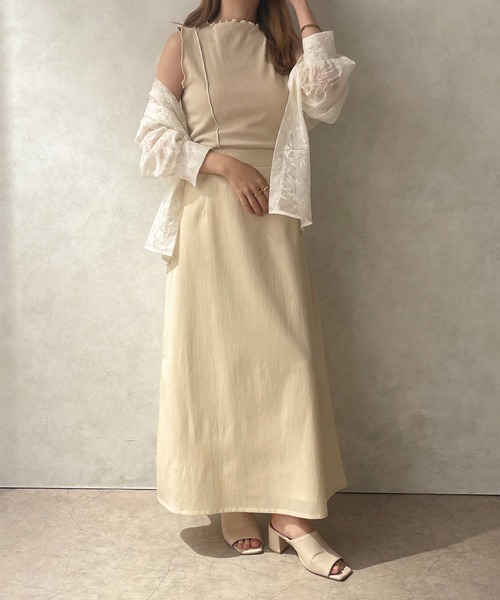 apres jour clair（アプレジュールクレア）の「【apres jour clair】アシメメローリブカットタンク【ZOZOTOWN限定アイテム】（タンクトップ・レディース・アイボリー/ライトベージュ/ベージュ・X-LARGE/フリー）」の20枚目の写真