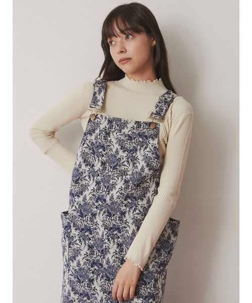 merry jenny（メリージェニー）の「ジャガードジャンスカ（ジャンパースカート・レディース・ネイビー/グリーン・FREE）」の6枚目の写真
